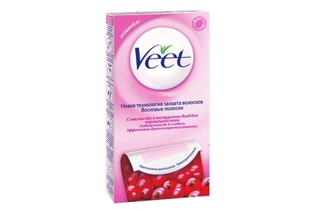 Отзыв на Восковые полоски Veet с маслом ши и экстрактом ягод для нормальной кожи
